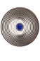 Preview: A2003 - steel4you SKARAT 3D-Windspiel Kreis mit blauer Glasperle