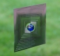 Preview: A2005 - steel4you SKARAT 3D-Windspiel Quadrat mit blauer Glasperle