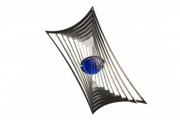 A2004 - steel4you SKARAT 3D-Windspiel Raute mit blauer Glasperle