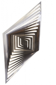 A2006 - steel4you SKARAT 3D-Windspiel Quadrat aus Edelstahl